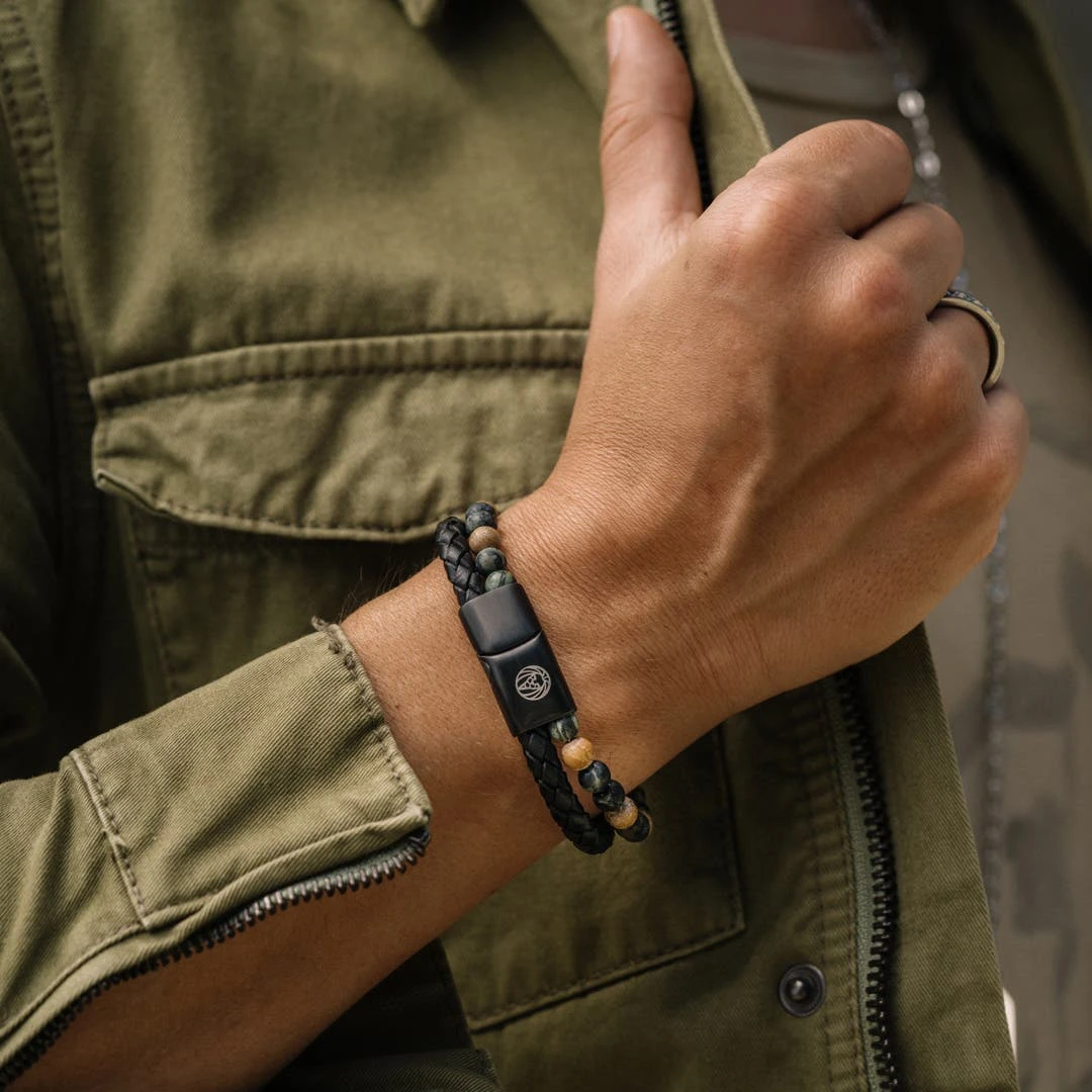 Lucleon Bracelet En Cuir Et En Pierre Jaune Et Verte Icon 5 Lucleon Bracelet En Cuir Et En Pierre Jaune Et Verte Icon – Image 3