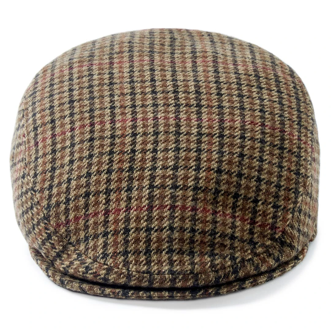 Fawler Casquette Plate Fido Boston à Motif Pied De Poule Marron 4 Fawler Casquette Plate Fido Boston à Motif Pied De Poule Marron – Image 2