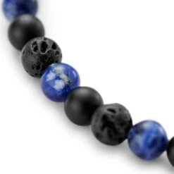 Arkai Bracelet Sanatio En Pierre De Lave, Sodalite Et Onyx De 6 Mm -Bagues Magasin efgvhgghk