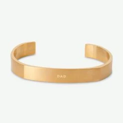 Lucleon Bracelet Manchette Doré En Acier Brossé 9 Lucleon Bracelet Manchette Doré En Acier Brossé -Bagues Magasin engraving