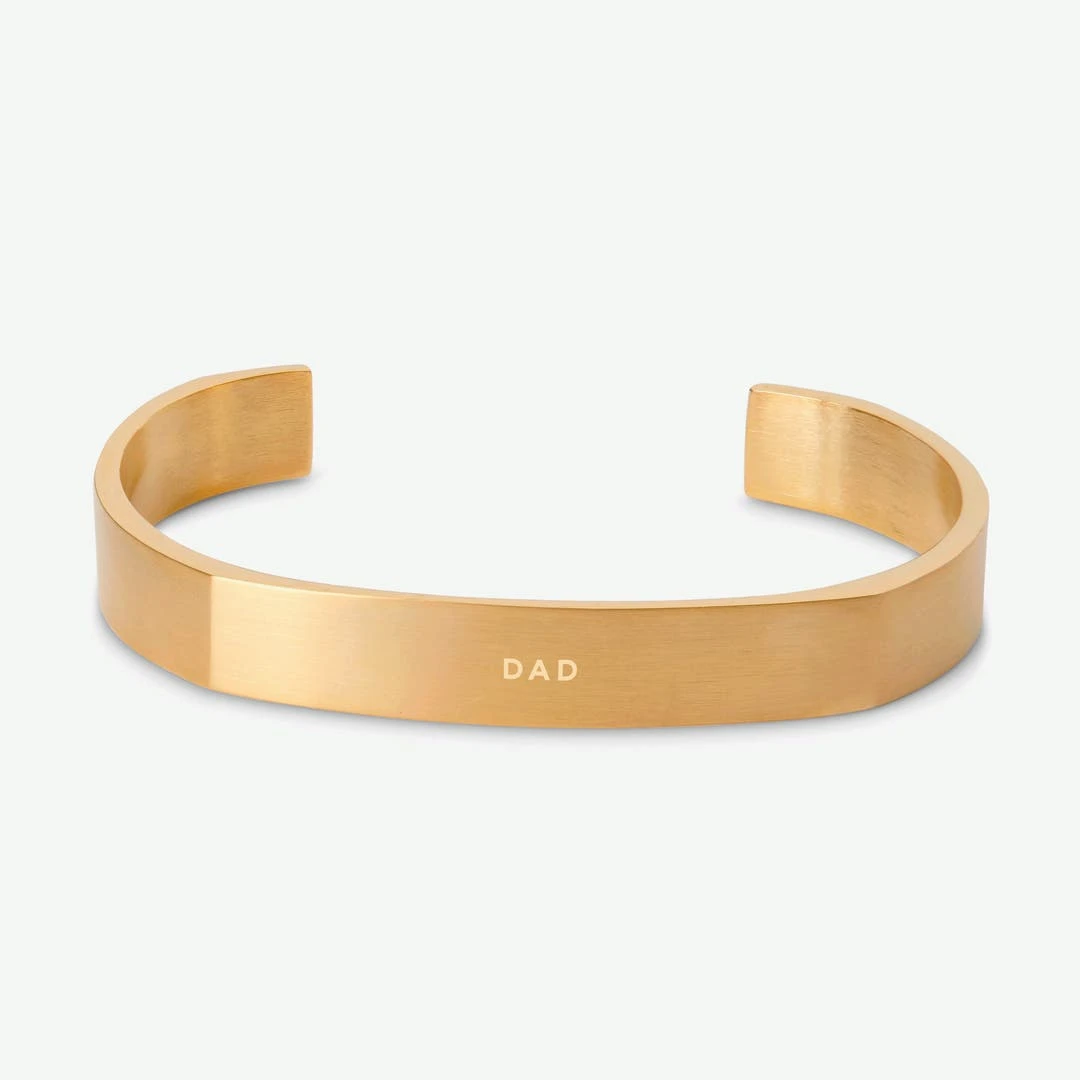 Lucleon Bracelet Manchette Doré En Acier Brossé 6 Lucleon Bracelet Manchette Doré En Acier Brossé – Image 4