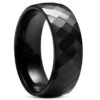 Lucleon Bague En Céramique à Facettes Noire -Bagues Magasin gjjjk 6