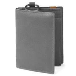 Lucleon Portefeuille En Cuir Gris Anti-RFID Avec Porte-clés Lonnie -Bagues Magasin greylonnie2