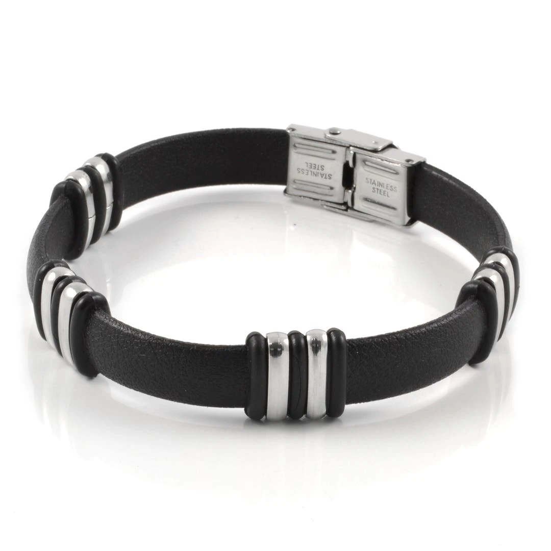 Fort Tempus Bracelet Casual En Acier Et Caoutchouc 4 Fort Tempus Bracelet Casual En Acier Et Caoutchouc – Image 2