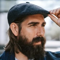 Fawler Casquette Plate Fido Molise En Laine Bleue 13 Fawler Casquette Plate Fido Molise En Laine Bleue -Bagues Magasin hat 1 7