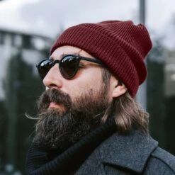 Fawler Bonnet Rouge Bordeaux En Laine Mérinos Kacey Kane -Bagues Magasin hat 1 8