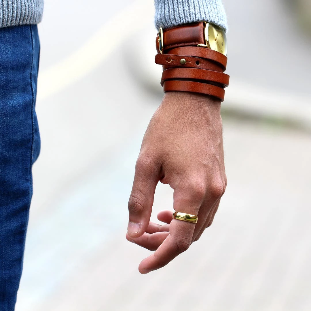 Fort Tempus Anneau En Titane Doré 6 Mm 6 Fort Tempus Anneau En Titane Doré 6 Mm – Image 4