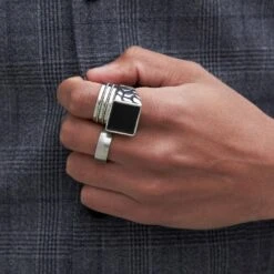 Lucleon Anneau Classique En Acier Mat 11 Lucleon Anneau Classique En Acier Mat -Bagues Magasin img 0573 1 1