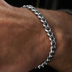 Lucleon Gourmette En Métal Argenté - 8 Mm -Bagues Magasin jwm megashoot bracelets 15112.1bm