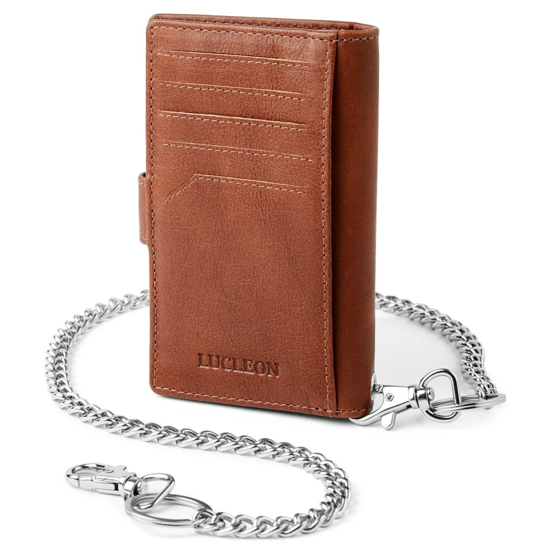 Lucleon Portefeuille Liam En Cuir Marron Clair à Protection RFID 4 Lucleon Portefeuille Liam En Cuir Marron Clair à Protection RFID – Image 2