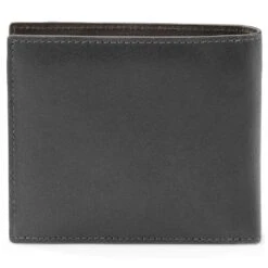 Lucleon Portefeuille Avec Porte-cartes En Cuir Noir Et Brun Foncé Anti-RFID Lincoln -Bagues Magasin linblk3