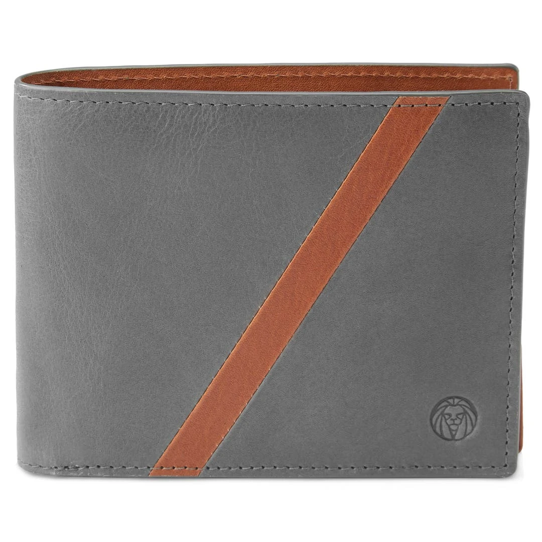 Lucleon Portefeuille En Cuir Gris Et Brun Tan Anti-RFID Lind 4 Lucleon Portefeuille En Cuir Gris Et Brun Tan Anti-RFID Lind – Image 2