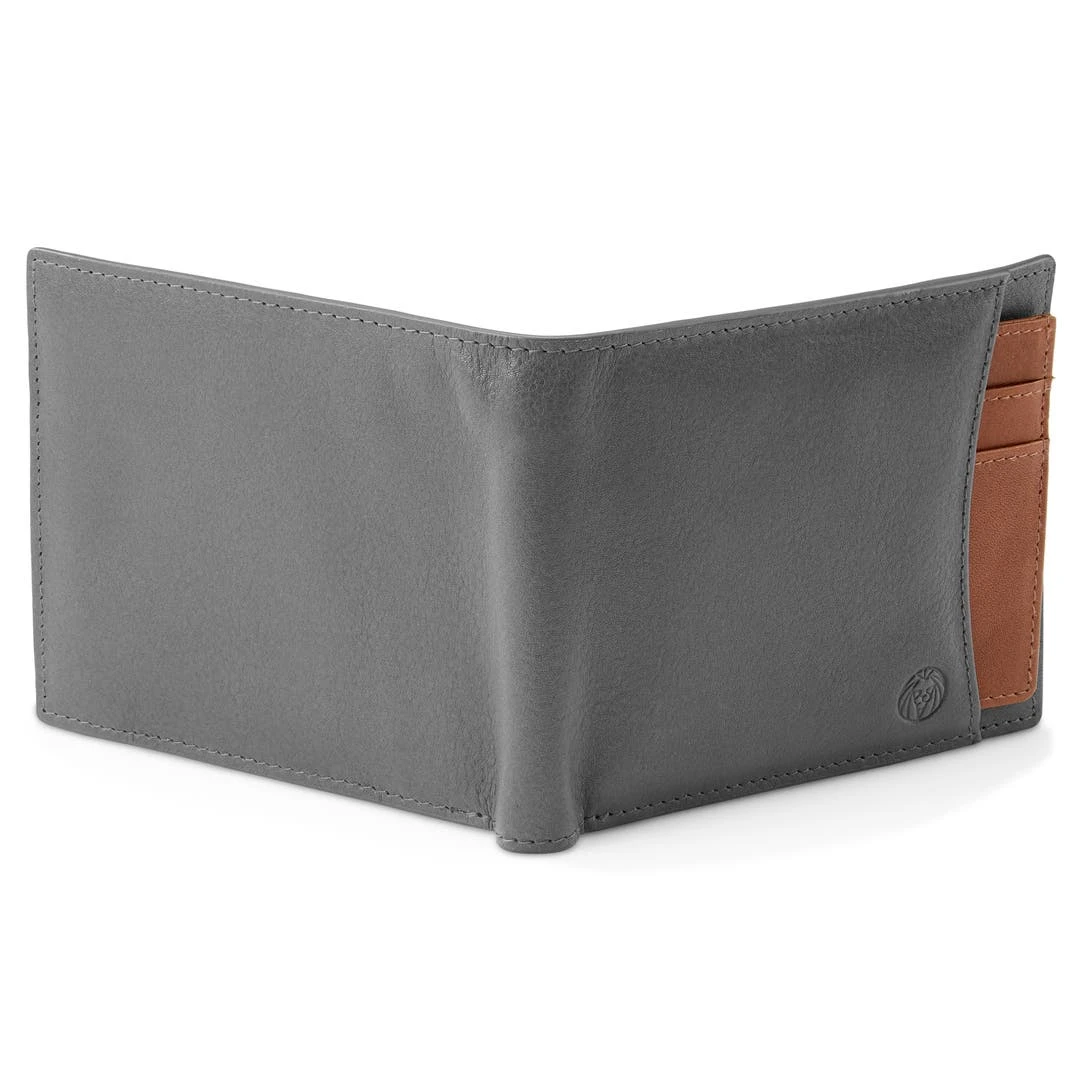 Lucleon Portefeuille Avec Porte-cartes En Cuir Gris Et Brun Anti-RFID Lincoln 8 Lucleon Portefeuille Avec Porte-cartes En Cuir Gris Et Brun Anti-RFID Lincoln – Image 6