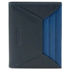 Lucleon Porte-cartes En Cuir Noir Et Bleu Anti-RFID Loren -Bagues Magasin lorenblk2