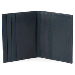Lucleon Porte-cartes En Cuir Noir Et Bleu Anti-RFID Loren -Bagues Magasin lorenblk4