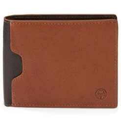 Lucleon Portefeuille En Cuir Brun Anti-RFID Lukas -Bagues Magasin luktan2