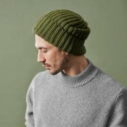 Fawler Bonnet Vert Olive à Grosses Mailles Fee Montagna -Bagues Magasin olive 16