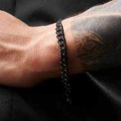 Lucleon Bracelet Couleur Gris Gunmetal Carlos Amager à Double Maille Gourmette -Bagues Magasin rst acpa collectionpage black 23194 bjarkejohansen 1 bm