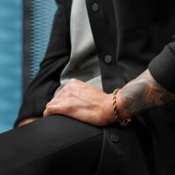 Lucleon Bracelet En Métal Tressé Couleur Or Corwin Amager - 6 Mm -Bagues Magasin rst acpa collectionpage gold 23157 silver 23153 black 23161 bjarkejohansen 2