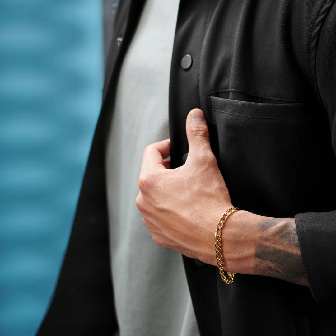 Lucleon Bracelet En Métal Doré Cosmo Amager à Maille Figaro 6 Lucleon Bracelet En Métal Doré Cosmo Amager à Maille Figaro – Image 4