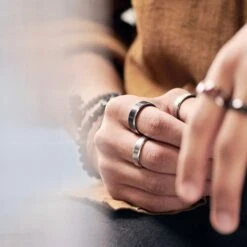 Lucleon Bague Aesop Kash En Titane Argenté -Bagues Magasin rst ll aesop rings xxxx bundle 1b asbjoernb 1x1 3