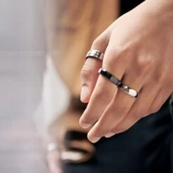 Lucleon Anneau Aesop Reed En Titane Argenté -Bagues Magasin rst ll aesop rings xxxx bundle 3c asbjoernb 1x1 3