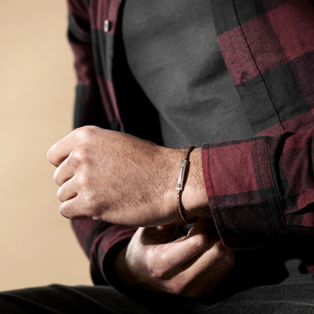 Lucleon Bracelet Collins En Cuir Brun Clair - 3 Mm 4 Lucleon Bracelet Collins En Cuir Brun Clair - 3 Mm – Image 2