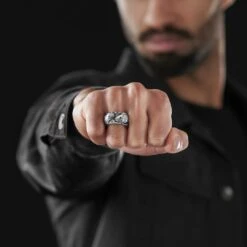 Fort Tempus Anneau Zodiacal En Acier - Poissons -Bagues Magasin rst megashoot rings 1 11571