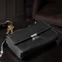 Lucleon Portefeuille Accordéon En Cuir Noir Classique Montréal -Bagues Magasin rst megashoot wall 1 19749