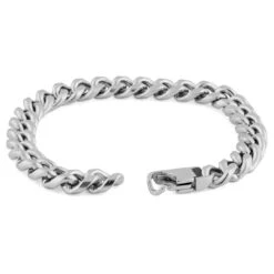 Lucleon Gourmette En Métal Argenté - 8 Mm -Bagues Magasin s br 8mm 2 3