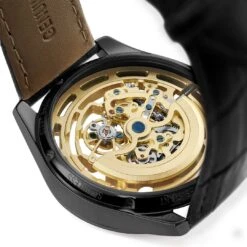Seizmont Montre Squelette Automatique Sedric Motus -Bagues Magasin sedric motus black gold black 4