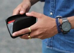 Lucleon Porte-cartes En Cuir Noir California -Bagues Magasin sort california l derkortholder 1