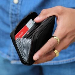 Lucleon Porte-cartes En Cuir Noir California -Bagues Magasin sort california l derkortholder