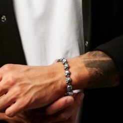 Arkai Bracelet Tête De Mort En Acier Ruben Rico -Bagues Magasin ste arkai ms 23351 bjarkejohansen 1 1 3