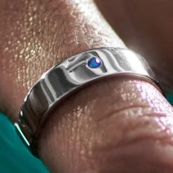 Sidegren Anneau Adrian En Argent Sterling 925 Avec Zircone Bleue -Bagues Magasin ste asrd drop bj rnvalentin 24902 2 1x1bm