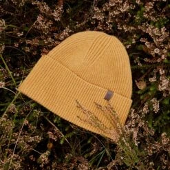 Fawler Hiems | Bonnet Orange à Revers En Laine Recyclée -Bagues Magasin ste hiem scarves hats and glo