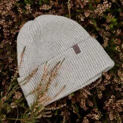 Fawler Hiems | Bonnet Gris à Revers En Laine Recyclée -Bagues Magasin ste hiem scarves hats and gloves collection 26