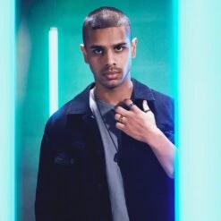 Lucleon Ferrum | Anneau à Bords Biseautés En Acier Inoxydable Bleu Brossé - 8 Mm -Bagues Magasin ste ll ferrum rings asbj rn 25664 25699 25743 1x1 13 1