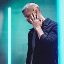 Lucleon Ferrum | Anneau Bleu à Double Rainure En Acier Inoxydable Brossé Et Poli - 8 Mm -Bagues Magasin ste ll ferrum rings asbj rn 25721 25637 25483 1x1 16 1