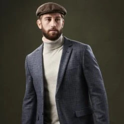 Fawler Casquette Plate Fido Boston à Motif Pied De Poule Marron 11 Fawler Casquette Plate Fido Boston à Motif Pied De Poule Marron -Bagues Magasin ste megashoot hats 17200 1