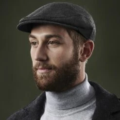 Fawler Casquette Plate Fido Eddye En Laine Grise -Bagues Magasin ste megashoot hats 17218 17gr