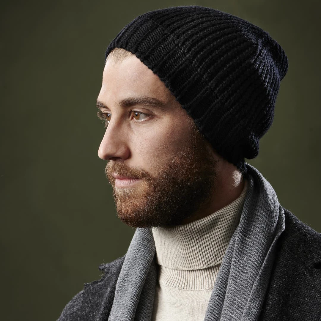 Fawler Bonnet Keenan Kane En Mérinos Noire 6 Fawler Bonnet Keenan Kane En Mérinos Noire – Image 4