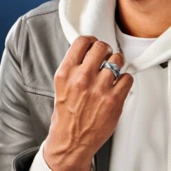 Moody Mason Bague Argentée La Plume -Bagues Magasin ste mm sandros nathanwilliam 23598 3 1