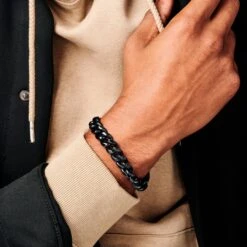 Lucleon Gourmette Noire En Acier 12 Mm 10 Lucleon Gourmette Noire En Acier 12 Mm -Bagues Magasin ste modelpics natahnwilliam 21973 10 12 mm