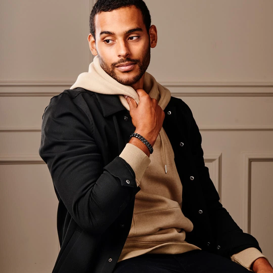 Lucleon Gourmette Noire En Acier 12 Mm 6 Lucleon Gourmette Noire En Acier 12 Mm – Image 4