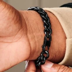 Lucleon Gourmette Noire En Acier 16 Mm 12 Lucleon Gourmette Noire En Acier 16 Mm -Bagues Magasin ste modelpics nathanwilliam 21985 19 16mmbm