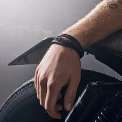 Lucleon Bracelet Naxos En Cuir Et Pierres De Jaspe Picasso -Bagues Magasin ste naxos benjamin 23488 1x1 22