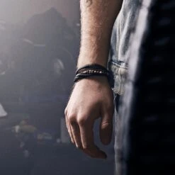 Lucleon Bracelet Naxos En Cuir Et Corail Fossile -Bagues Magasin ste naxos benjamin 23500 1x1 37