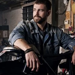 Lucleon Bracelet Naxos En Cuir Noir Et Pierres Unakite Vertes -Bagues Magasin ste naxos benjamin 23508 1x1 23bbbbbbbbb