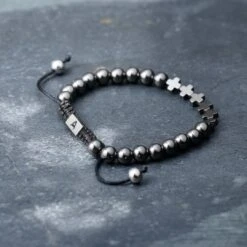 Arkai Bracelet Sanatio De Croix En Hématite -Bagues Magasin ste sbcl ig 1x1 bracelet arkai 23674 20